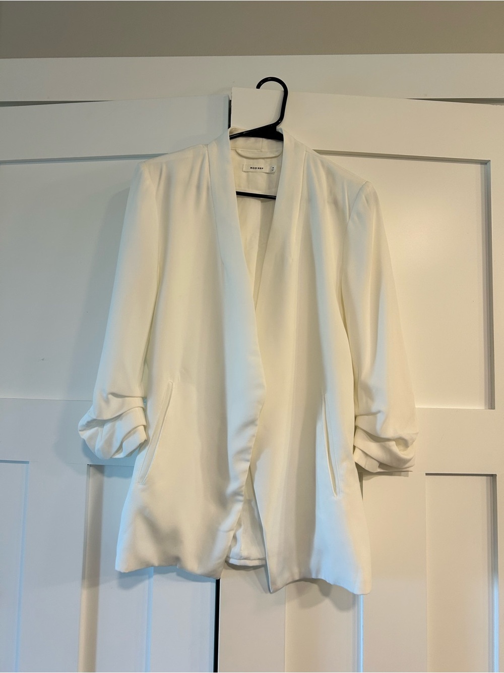 Mod Ref Ivory Open-Front Blazer